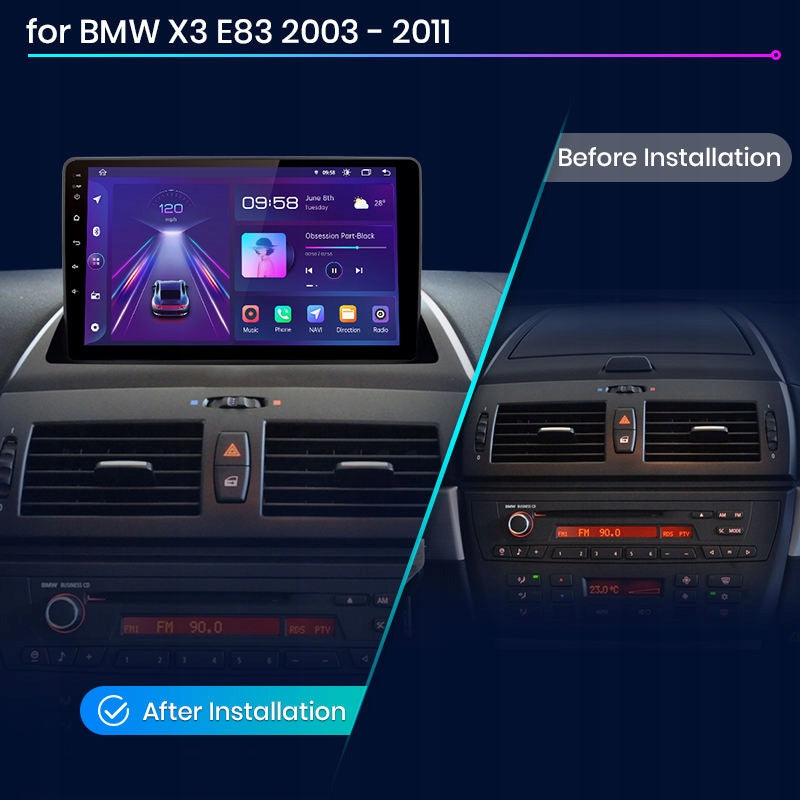 Android BMW X3 E83 Wireless Carplay Android Auto Wi-Fi 2+32 GB Manufacturer code Android BMW X3 E83