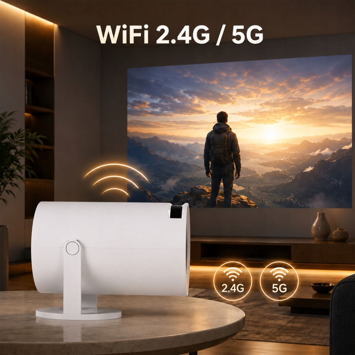Android Projector 13 WIFI LED 4K Portable Smart TV SPEAKER+ REMOTE CONTROL Packaging status original