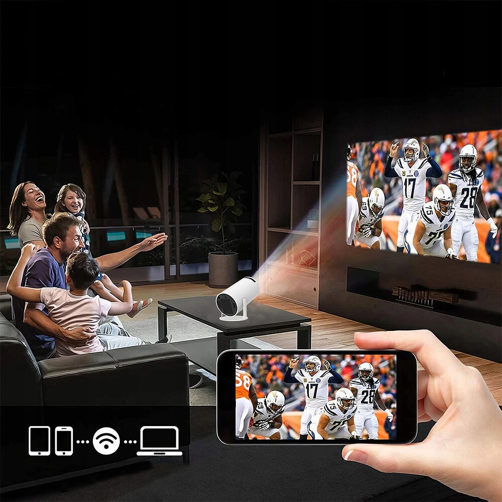 Android Projector 4K WIFI Portable Smart Tv Full HD Rotary Manufacturer code FTRKU