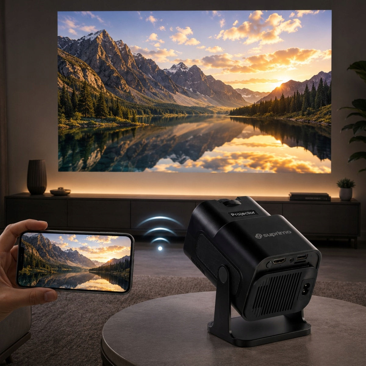 Android Projector WIFI LED 4K Portable Smart TV SPEAKER+ REMOTE CONTROL Manufacturer code Projektor