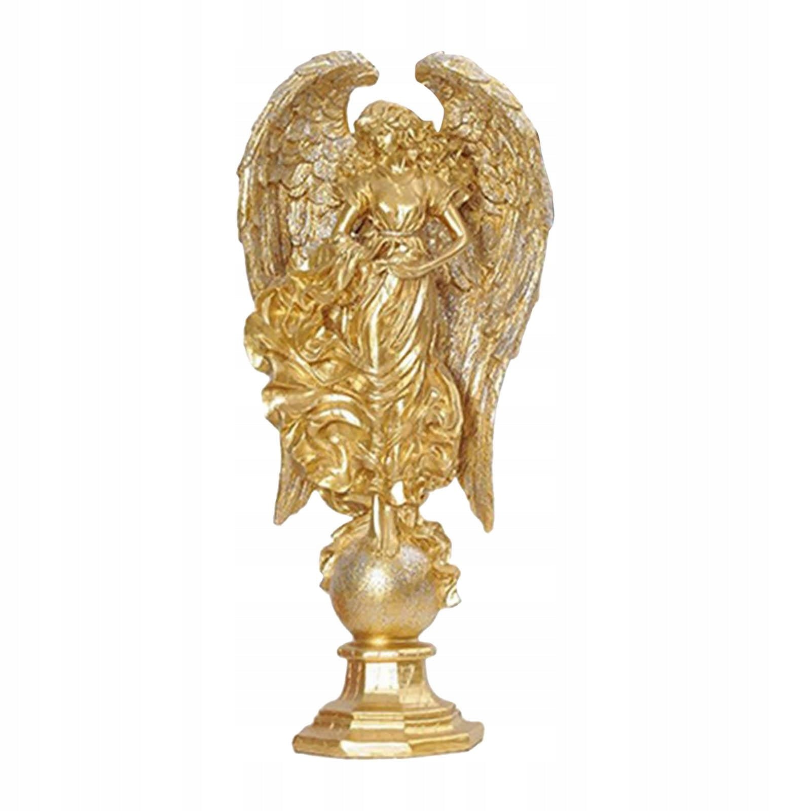 Angel Figurine Modern Angel Sculpture Golden