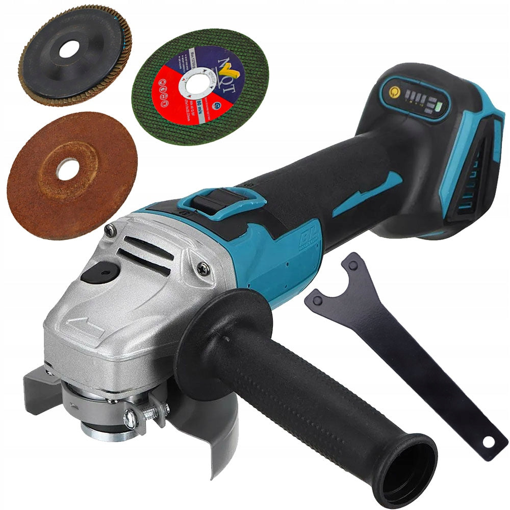 Angle Grinder 125mm WITH STRONG POWER 860W BRUSHLESS + Discs & Wrench