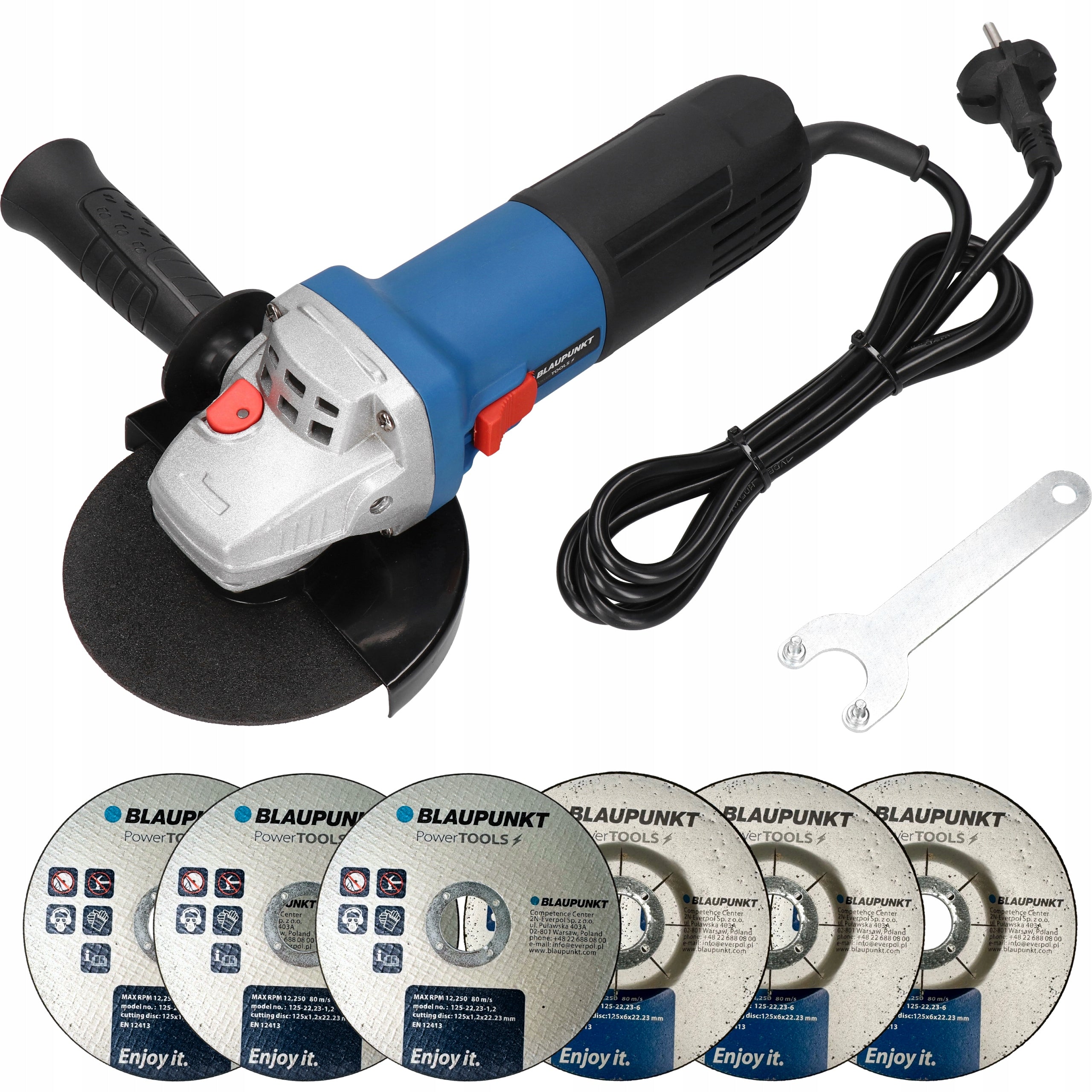 Angle Grinder DIAX 1400W 6 Disc Metal Concrete M14 125 mm Manufacturer code AG4010