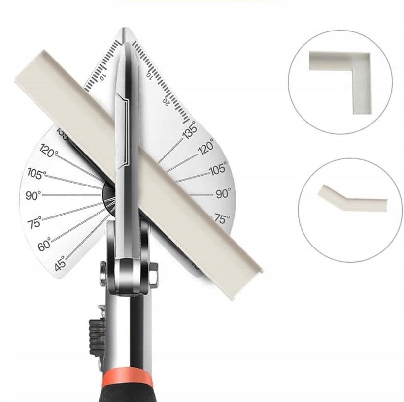 Angle cutting shears with protractor for gaskets and slats+12blades Manufacturer code All-in-oneMart 5144