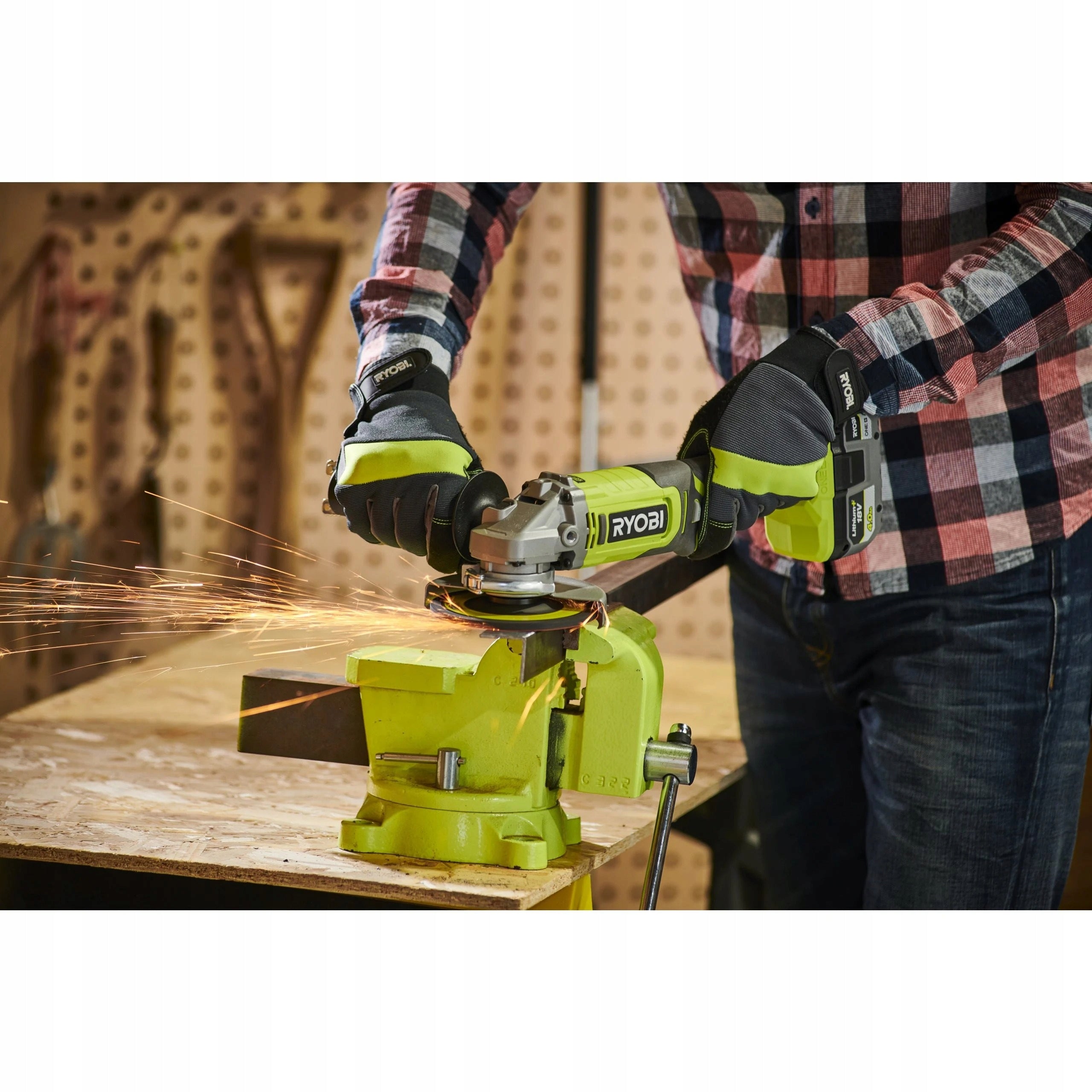 Angle grinder 125 mm Ryobi RAG18125-0 Aku (without aku) Manufacturer code RAG18125-0