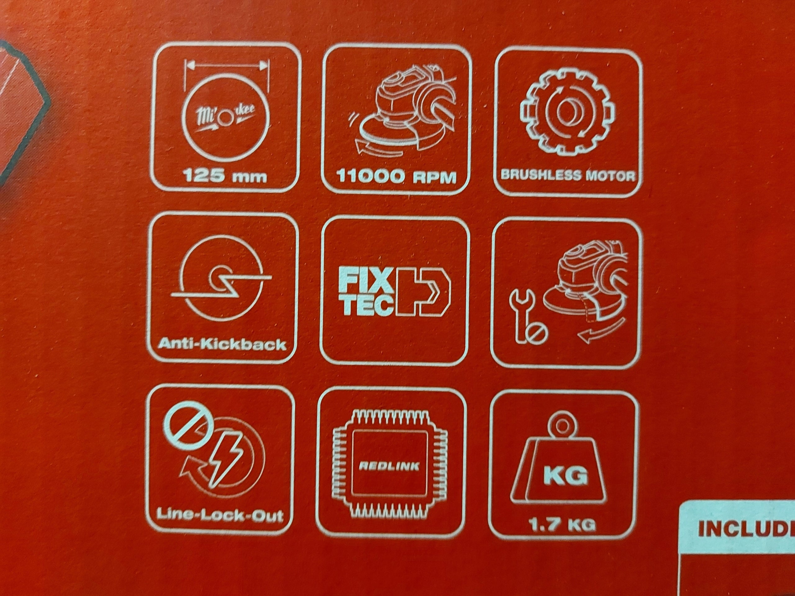 Angle grinder Milwaukee M18 BLSAG125X-0 800 W 18 V Manufacturer code 4933492643
