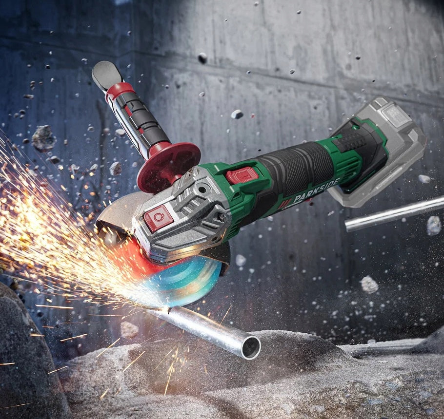 Angle grinder PARKSIDE PWSA 20-Li 20V Ø125mm Solo + SHIELD + SUITCASE Brand Parkside