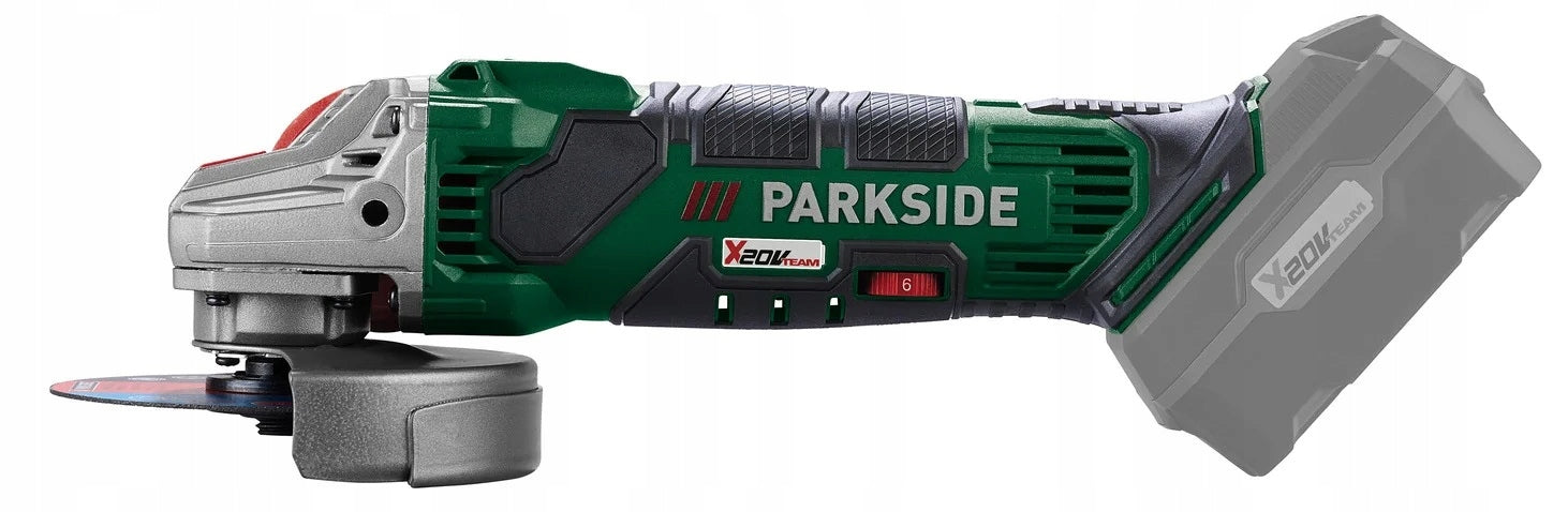 Angle grinder PARKSIDE PWSA 20-Li 20V Ø125mm Solo + SHIELD + SUITCASE Manufacturer code 496273