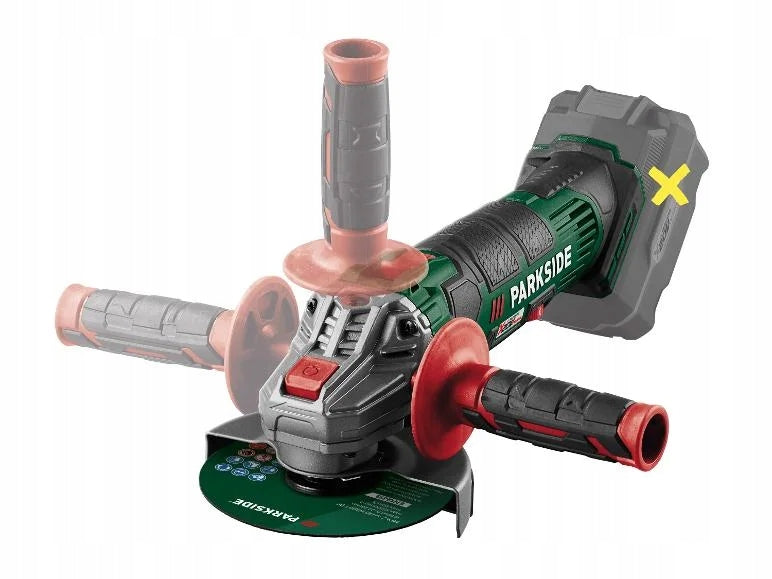 Angle grinder PARKSIDE PWSA 20-Li 20V Ø125mm Solo + SHIELD + SUITCASE