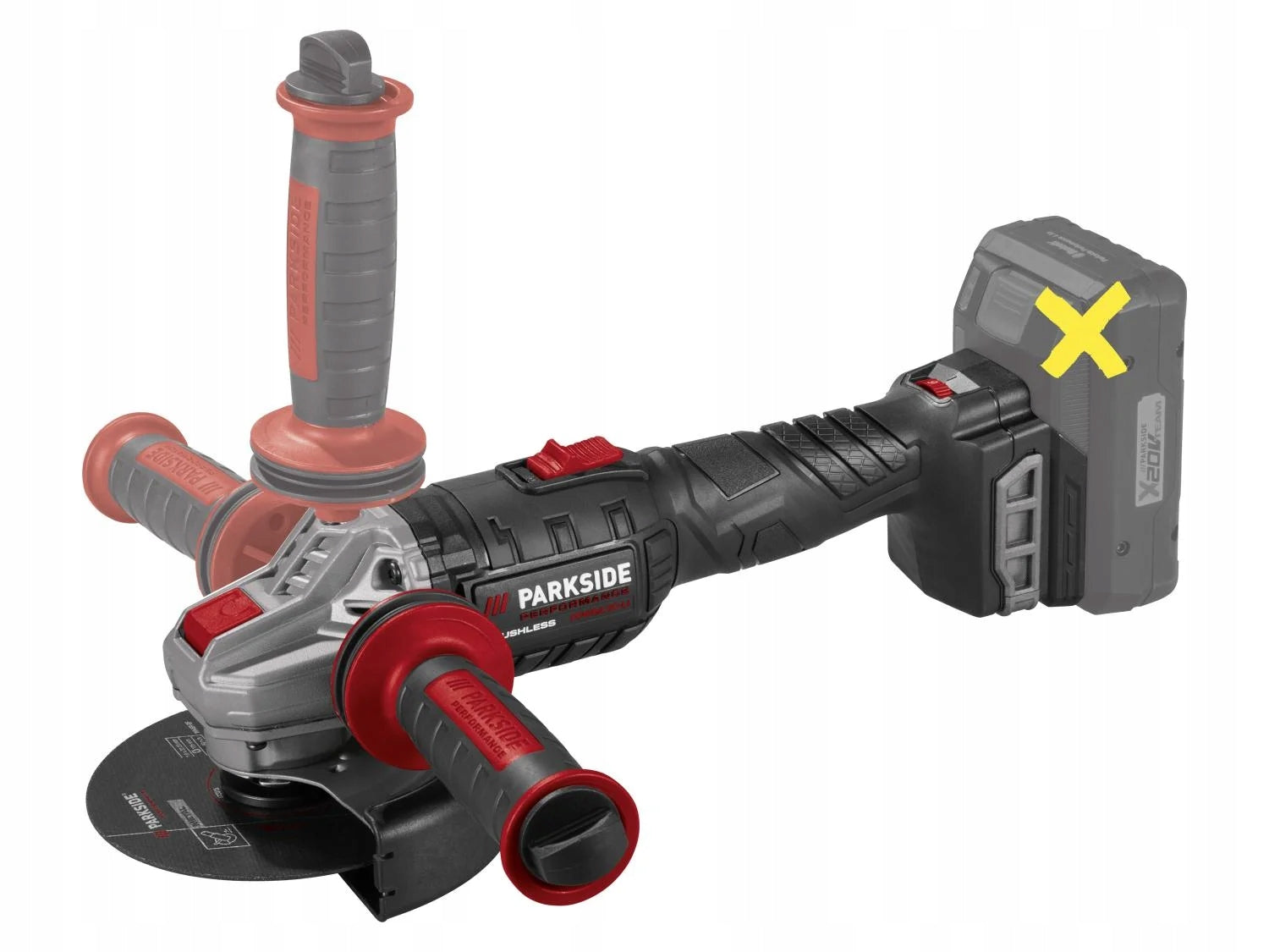 Angle grinder Parkside PPWSA 20-Li A1 20 V PERFORMANCE BOSZKA STRONG XL