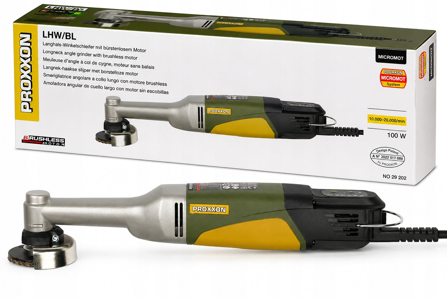 Angle grinder Proxxon LHW/BL with long neck brushless 230V PR29202