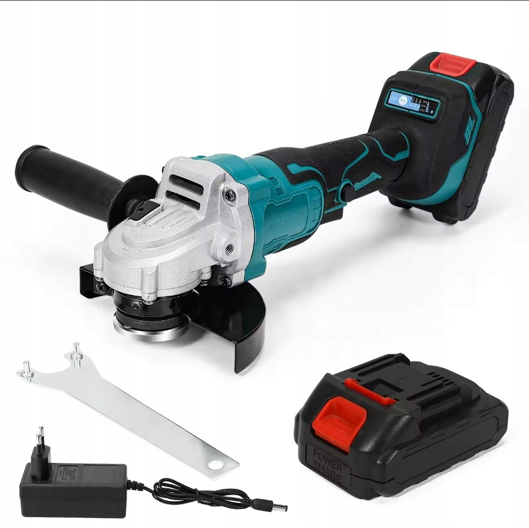 Angle grinder compatible with Makita 18V batteries