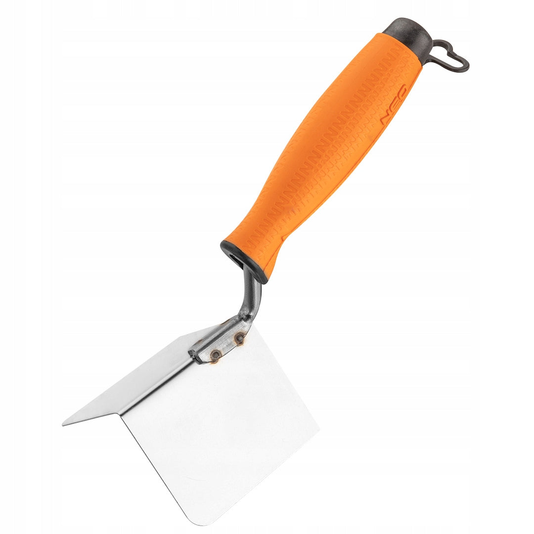 Angle stucco trowel, external, 80 mm, two-material handle