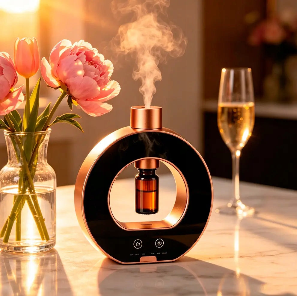 Anhydrous Essential Oil Diffuser with Battery and Timer Gold Brand no brand