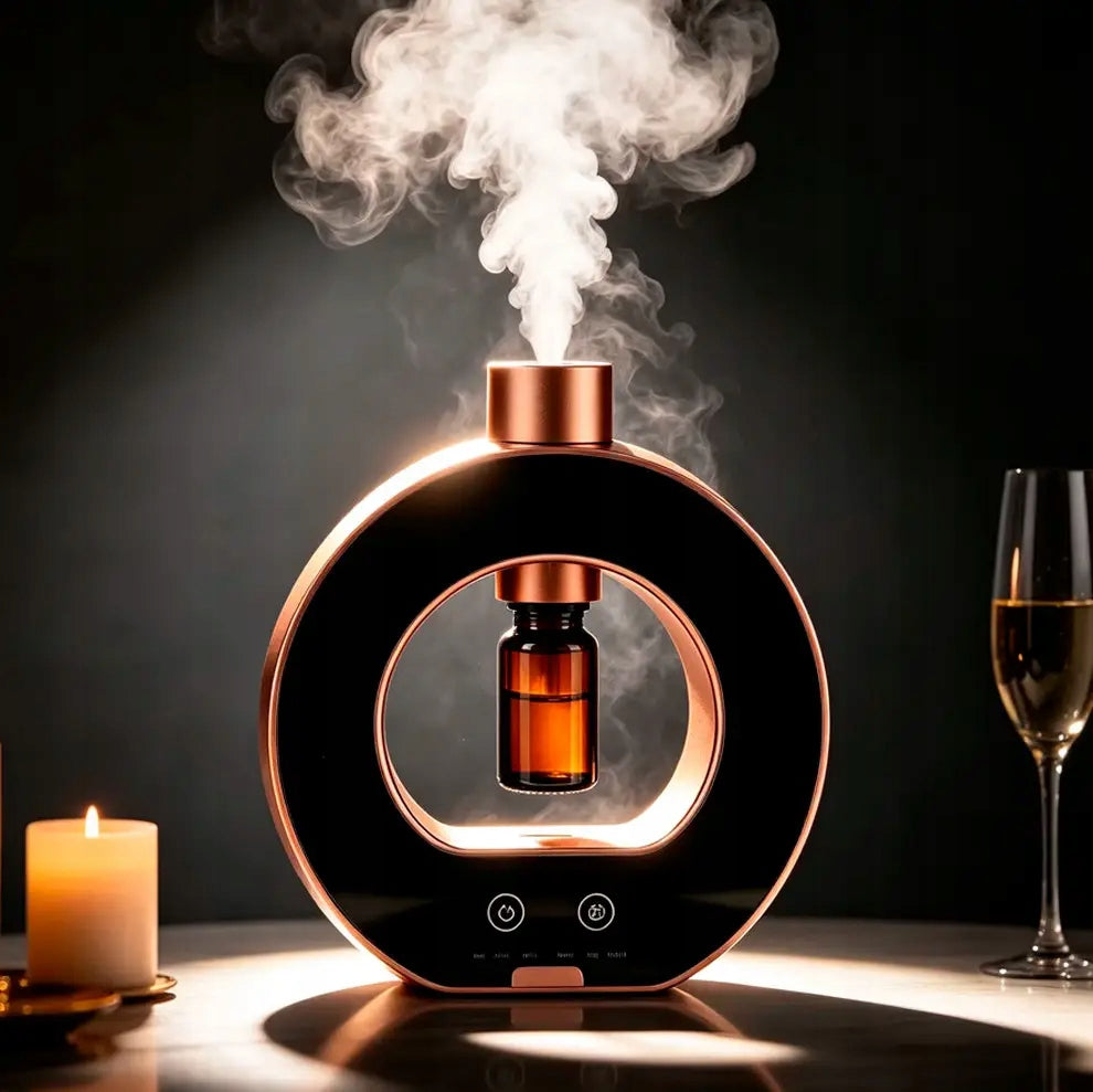 Anhydrous Essential Oil Diffuser with Battery and Timer Gold Packaging status original