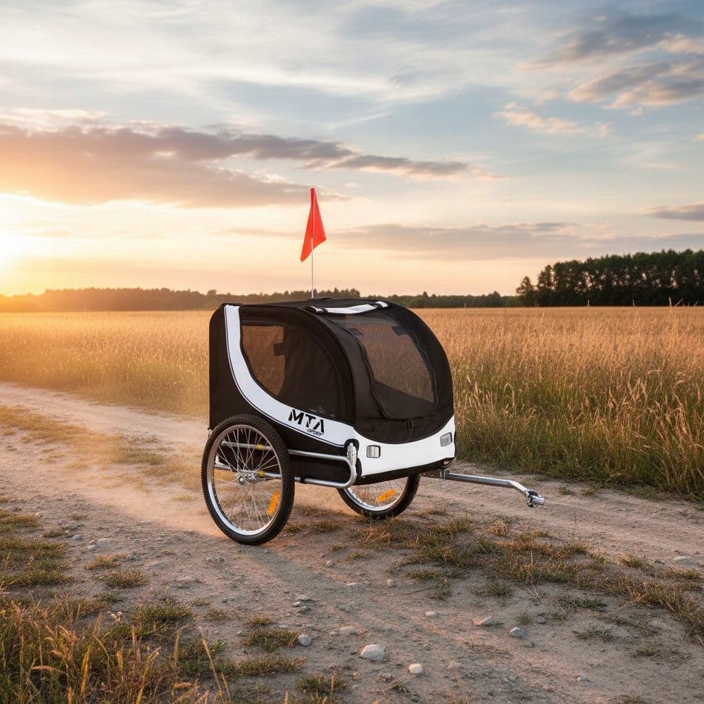 Animal BICYCLE TRAILER LARGE XXL dog cat transport trolley HQ Main material fabric