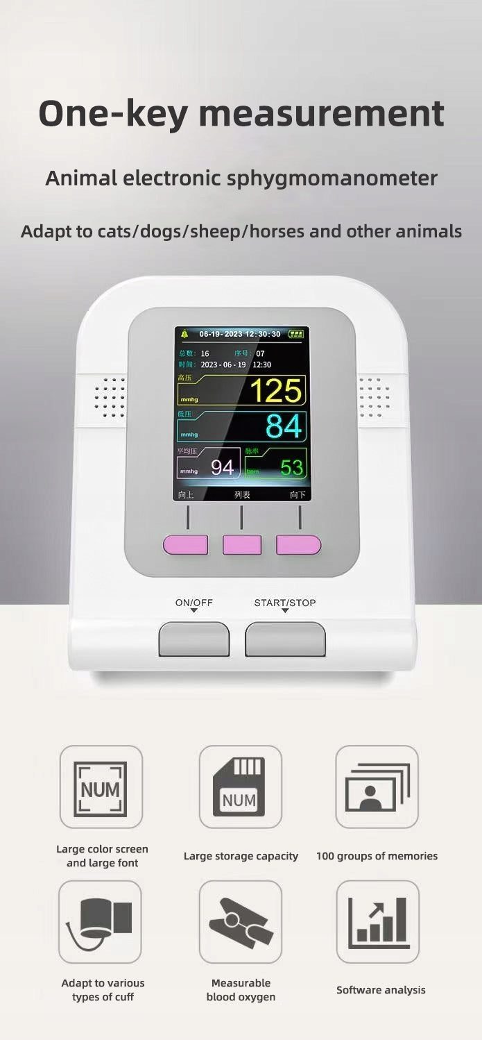 Animal Blood Pressure Monitor for Pets - Vet Grade BP & SpO2 Medical device no