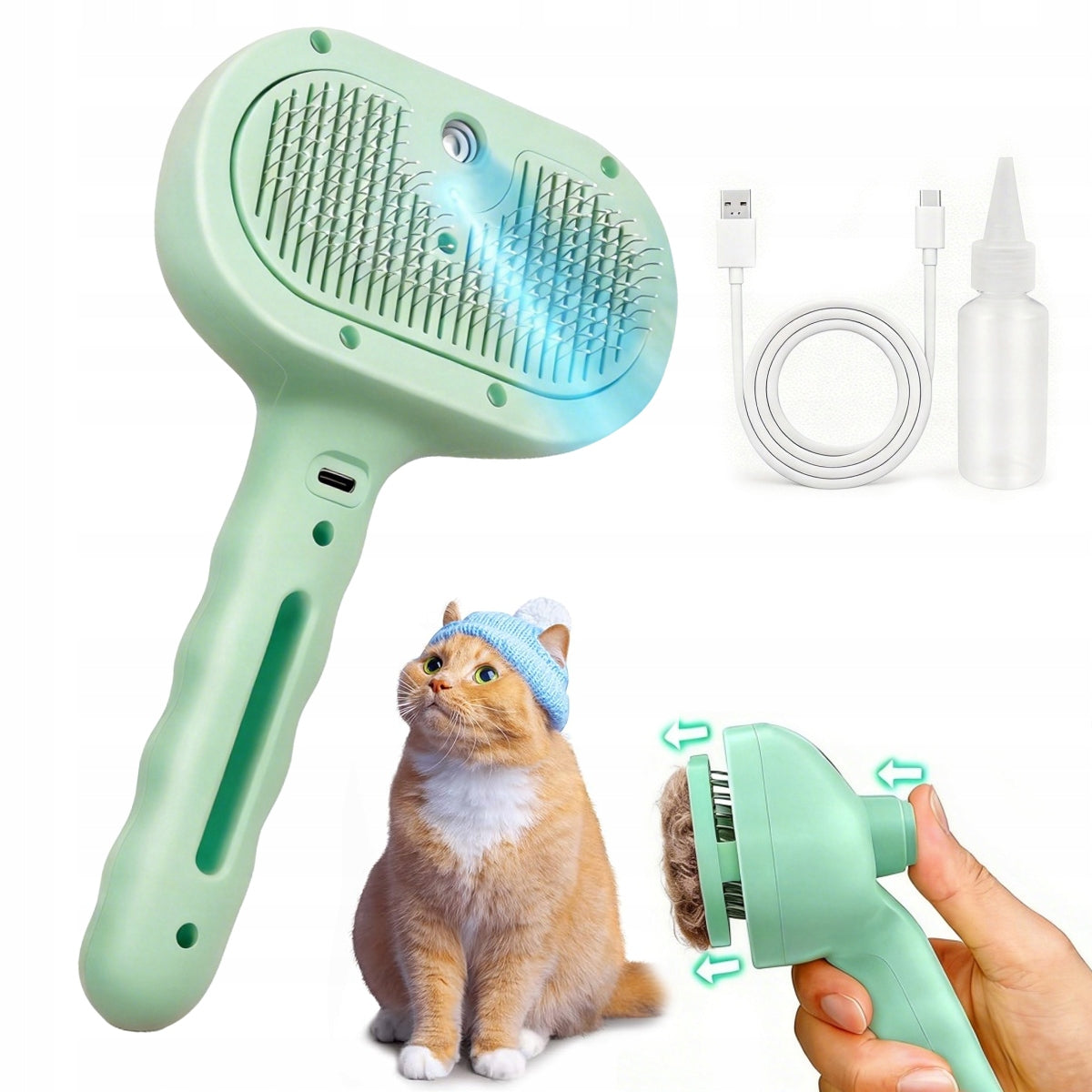 Animal Cat Dog Brush Steam Electric for Combing Care