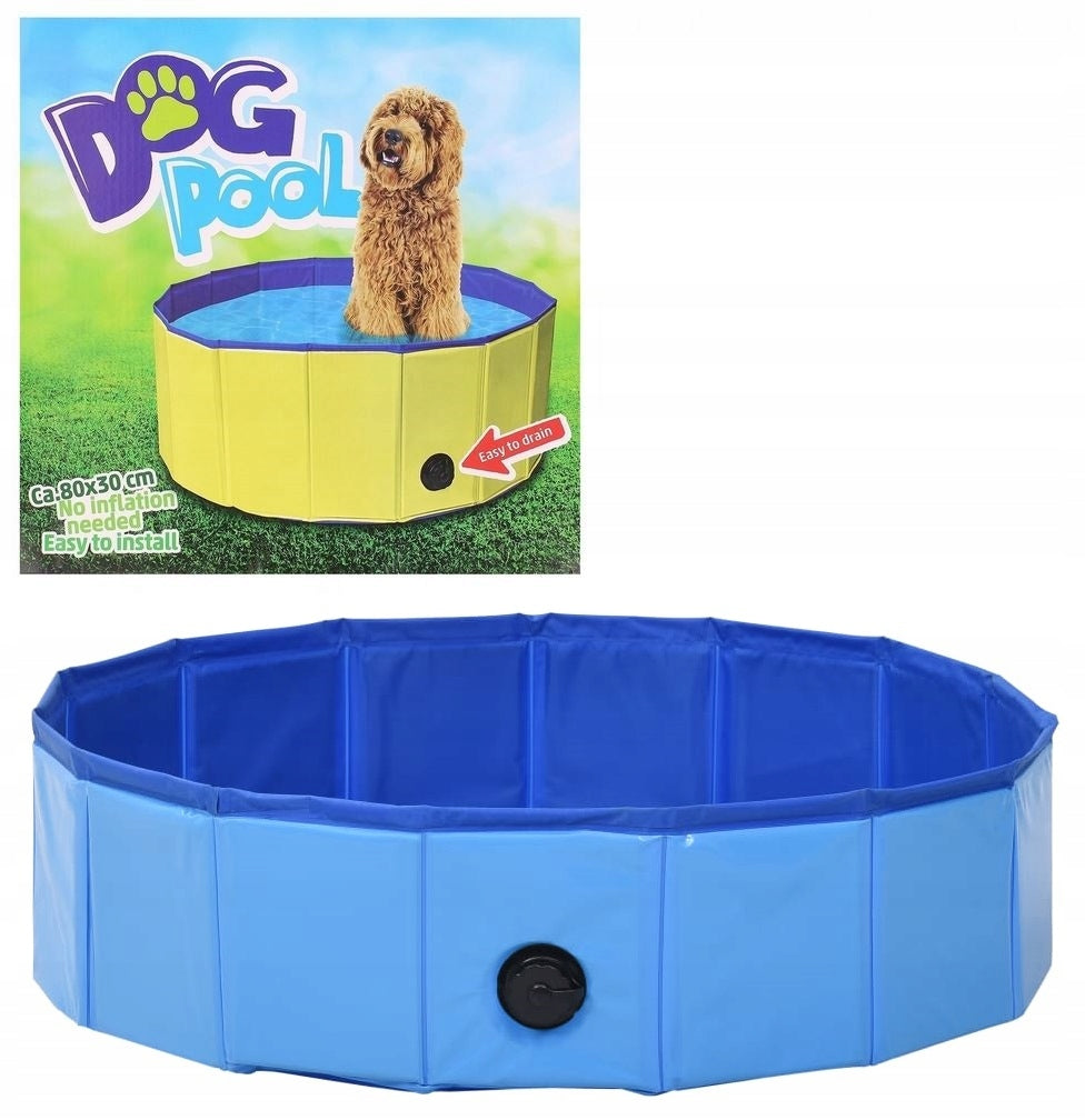 Animal Cat Dog Pool Expansion Folding Playpen 80 x 30 BLUE