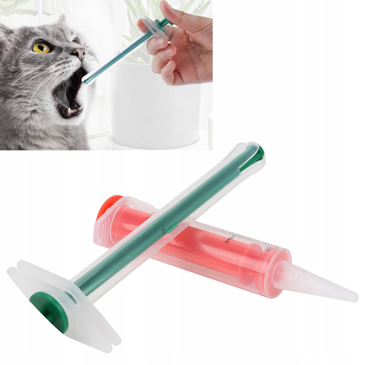 Animal Cat Dog TABLETS APPLICATOR Syringe MEDICINES DISPENSER Packaging status original