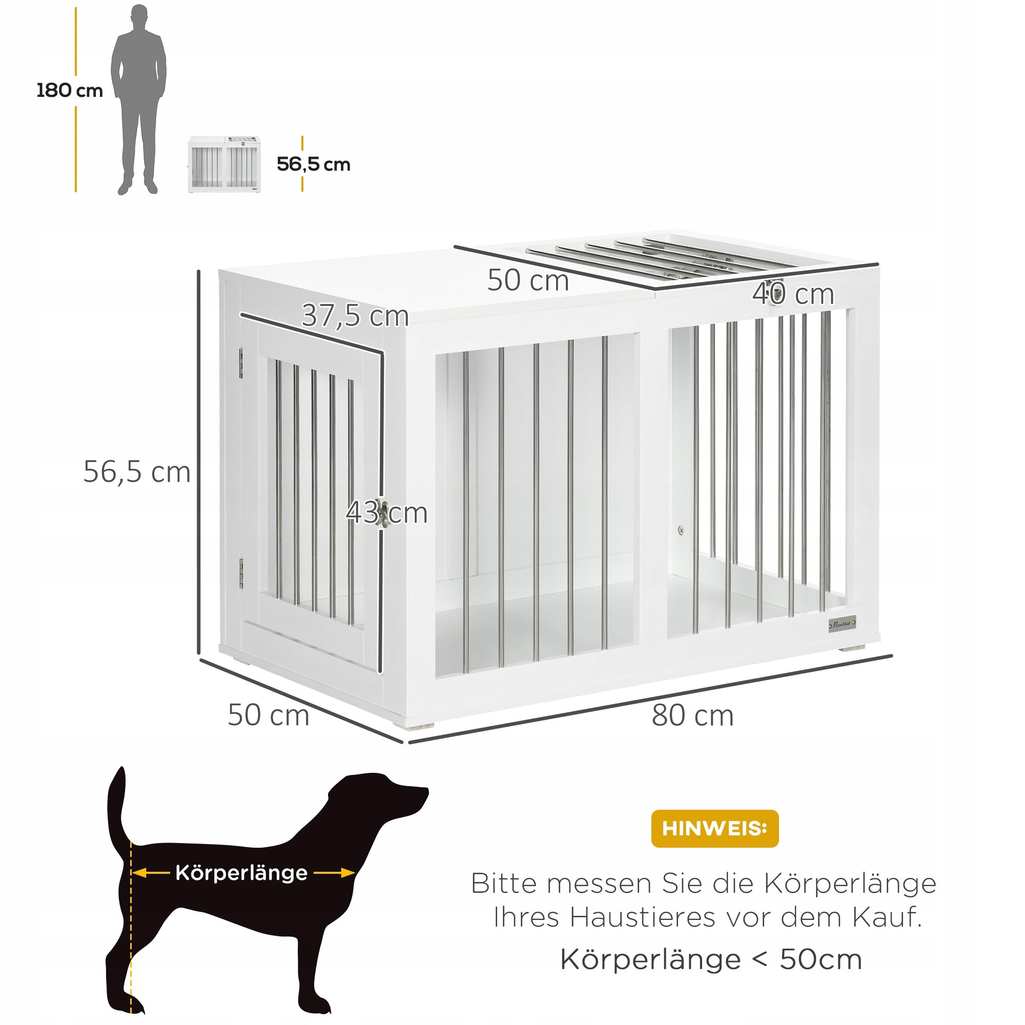 Animal Dog Cage with Tabletop Cottage Playpen Buda Bed 80x50x56,5cm Kind cage