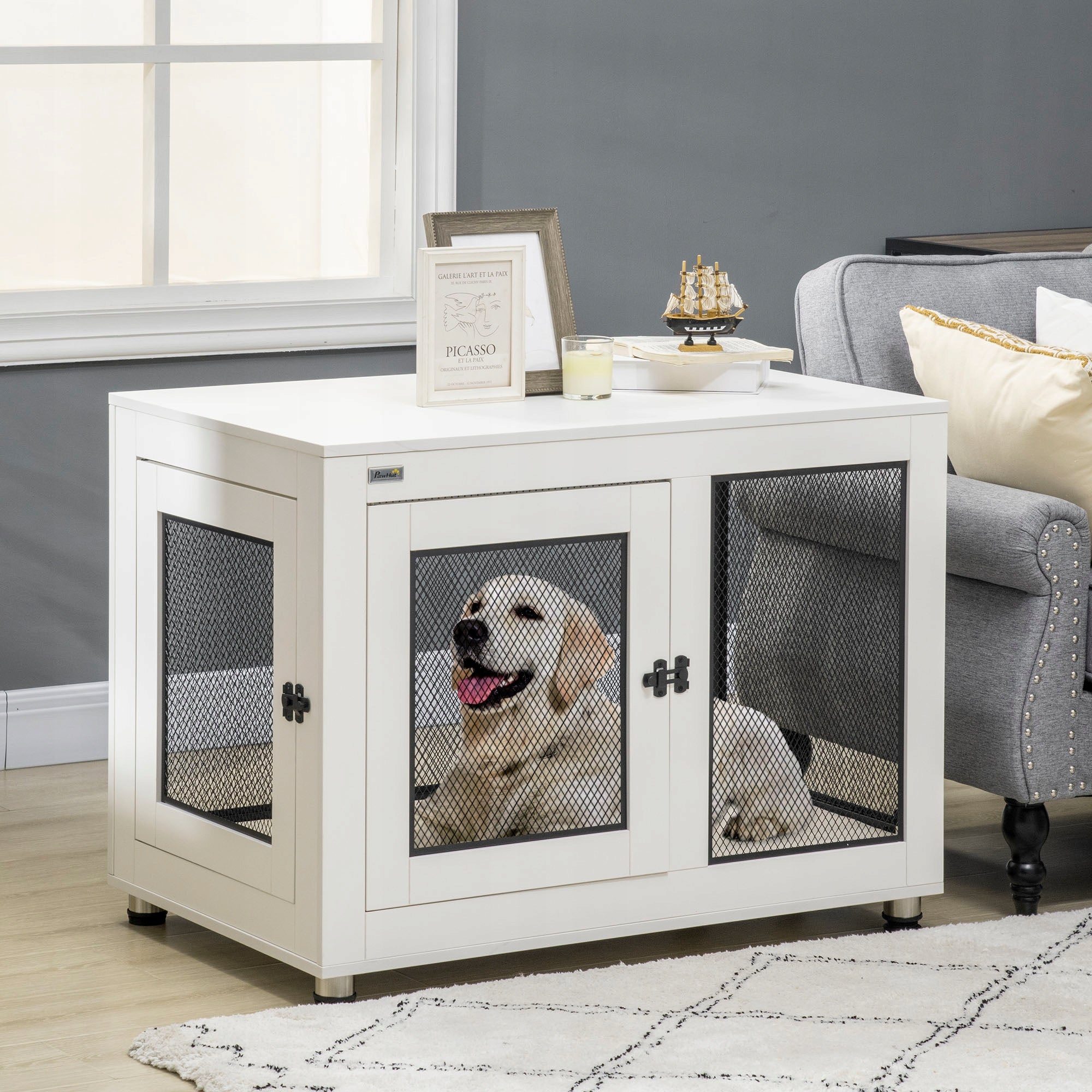 Animal Dog Cage with Tabletop House Buda Playpen 94 x 60 x 71,5 cm Kind cage