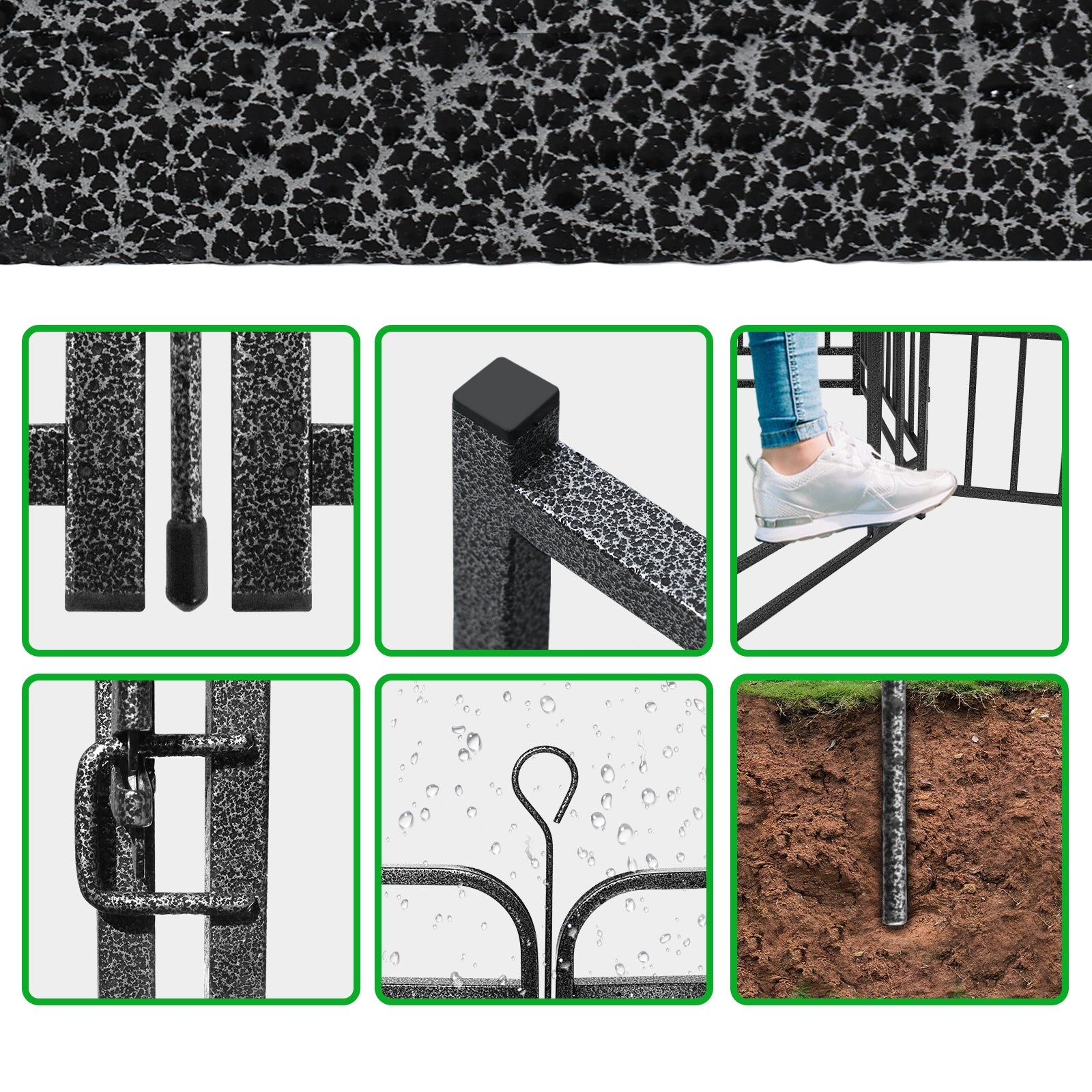 Animal Dog Playpen 12 Panels 100cm Thick Iron Pipe With Door Brand no brand