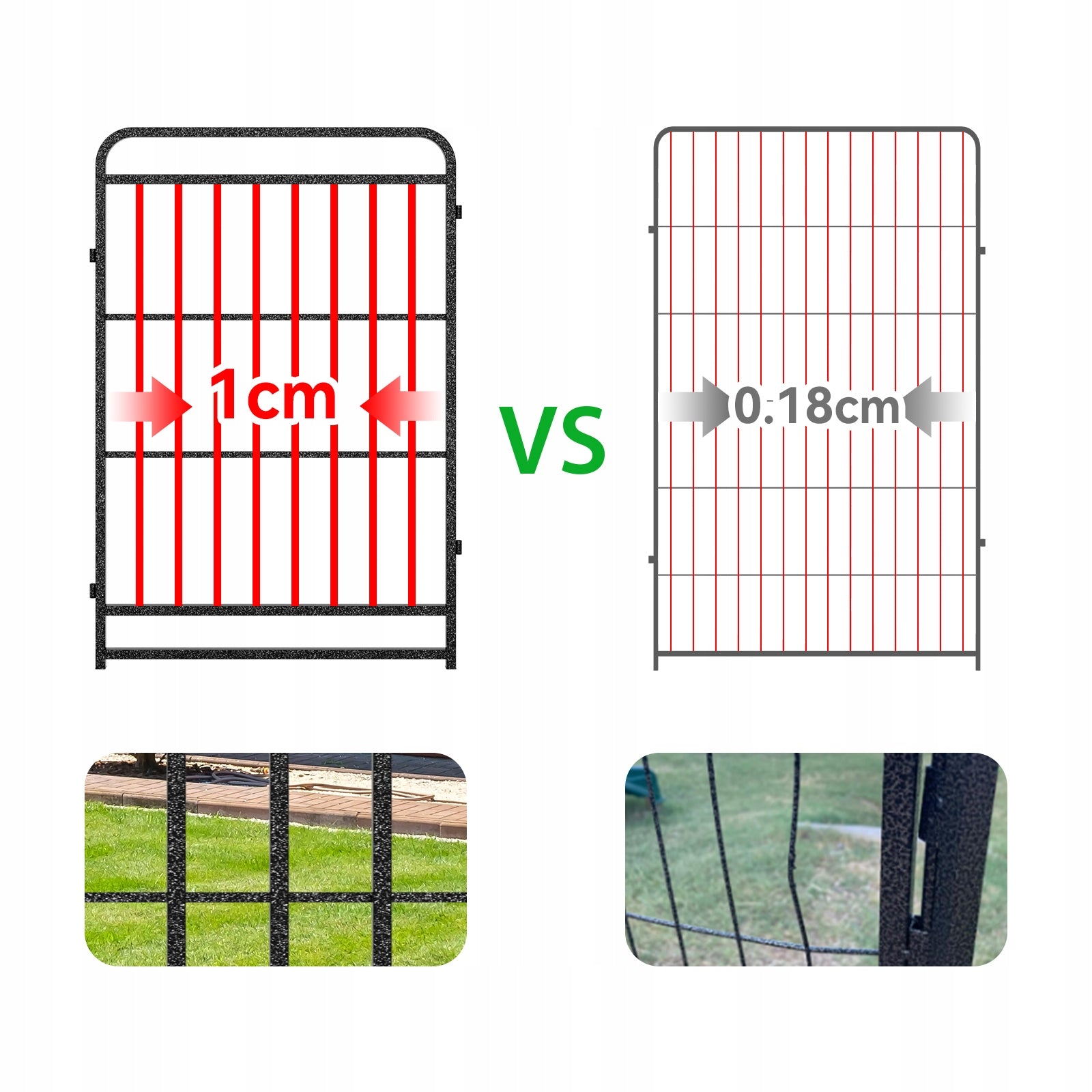 Animal Dog Playpen 12 Panels 100cm Thick Iron Pipe With Door Trade name PS3840
