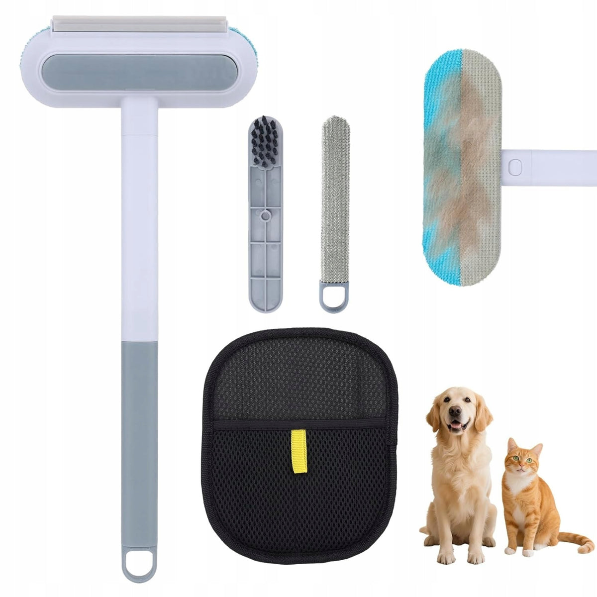 Animal Hair Removal Brush 4in1 Telescopic Reusable 44 cm