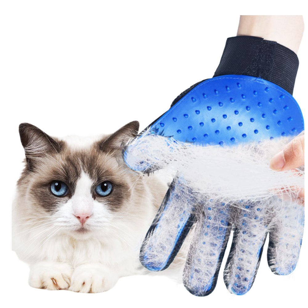 Animal Hair Removal Combing Glove Silicone Protrusions Packaging status original
