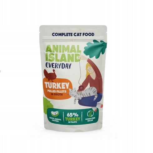 Animal Island 40x85g Beef Chicken Turkey Fish Wet Cat Food Brand Animal Island