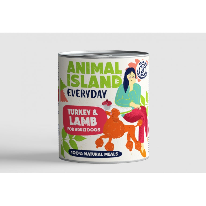 Animal Island EVERYDAY TURKEY WITH LAMB wet dog food 800g