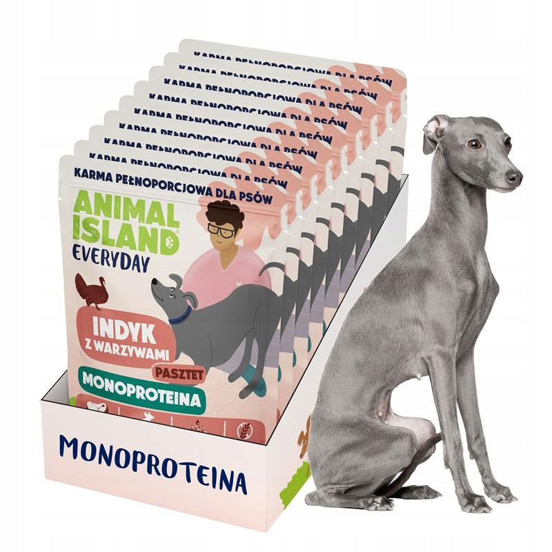 Animal Island Monoprotein Food Dispay 9x300 g –Turkey –For Dogs