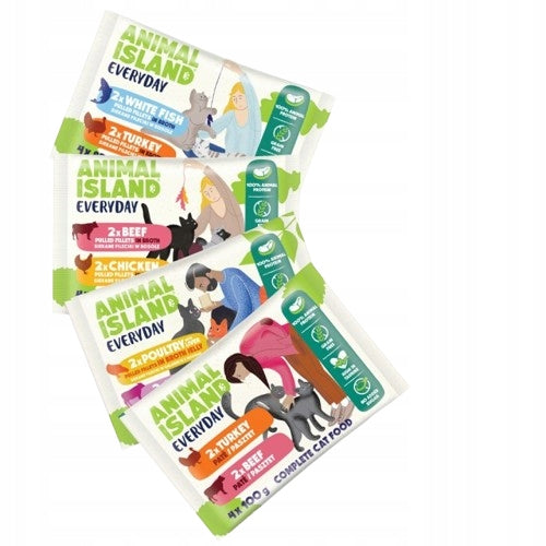 Animal Island SET FOR EATERS Cat Sachets 4x4PAKx85G