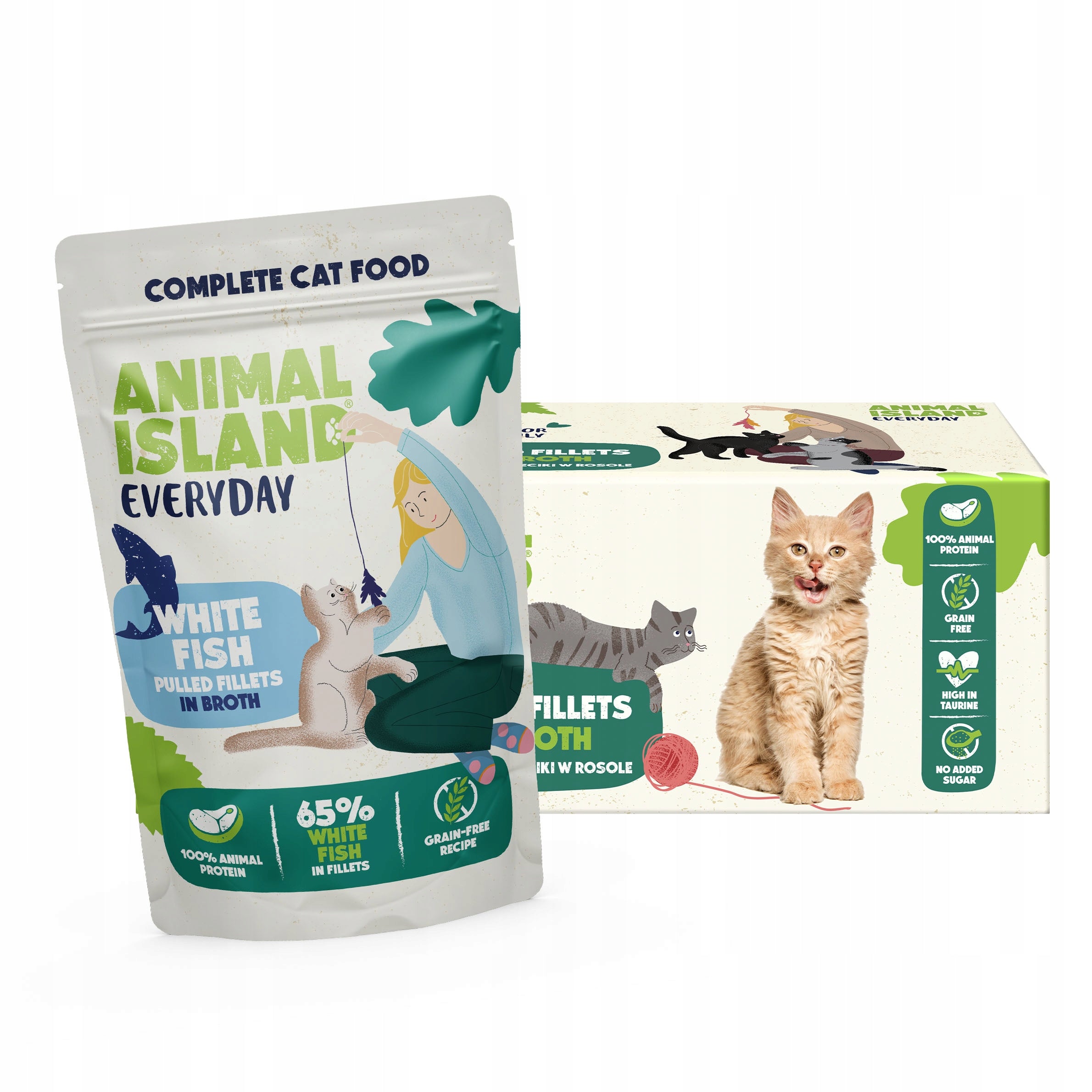 Animal Island Wet Cat Food - White Fish I 6 x 85g I MONO - Grain Free Packaging status original
