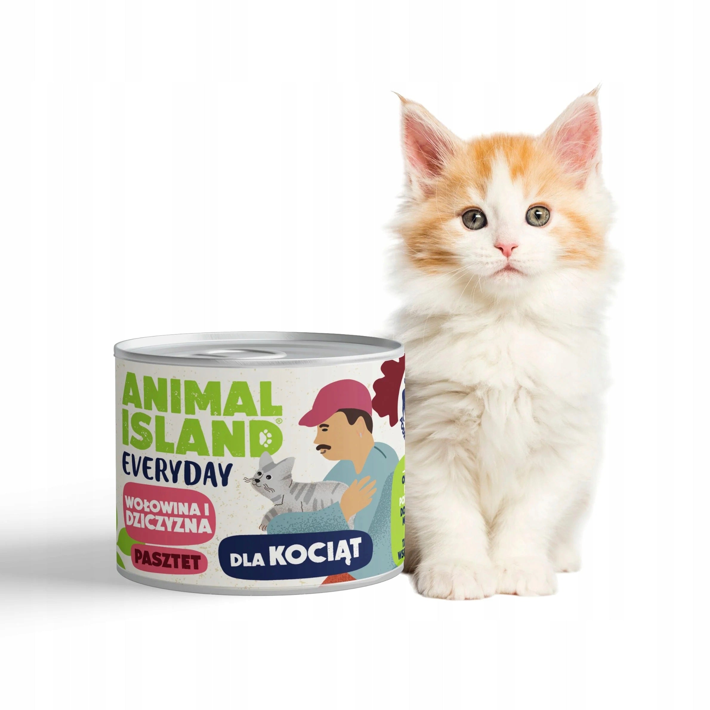 Animal Island Wet cat food beef and game pate 185g