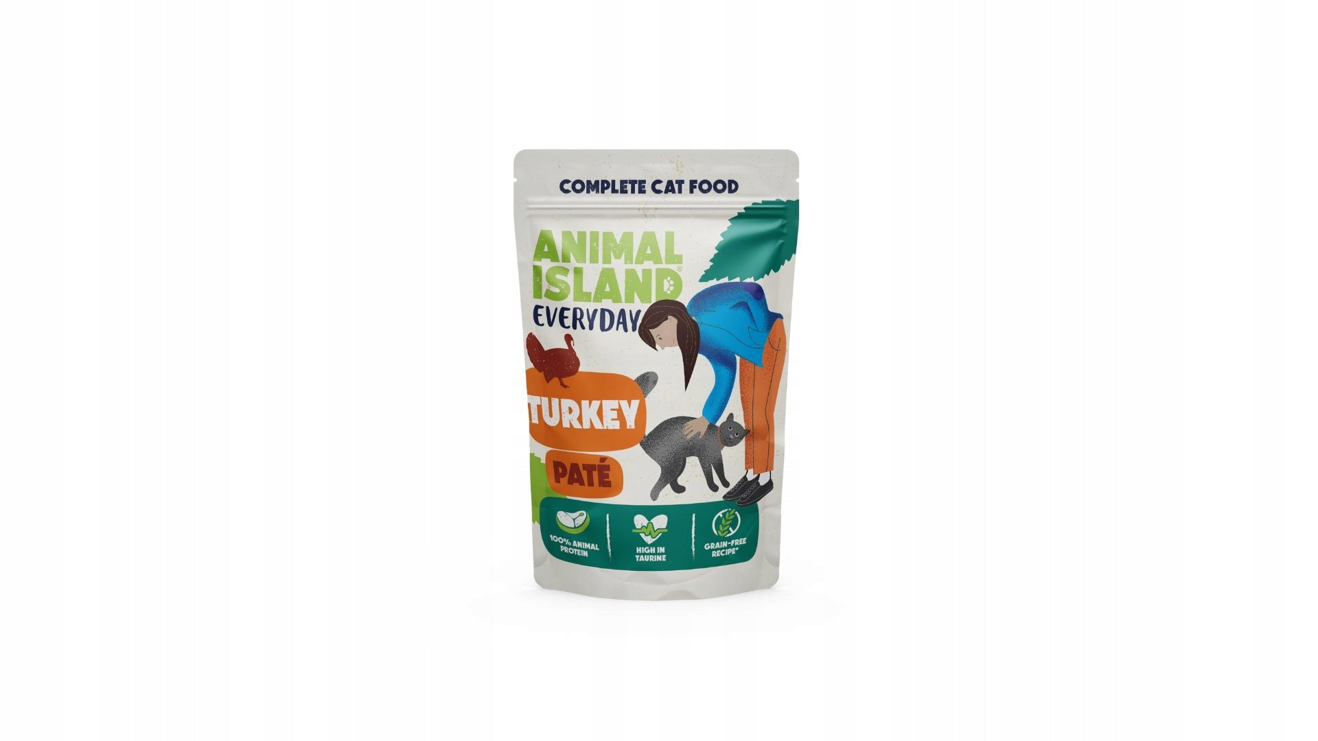 Animal Island for Cat Sachets 12x100g – Beef + Turkey Pate Brand Animal Island