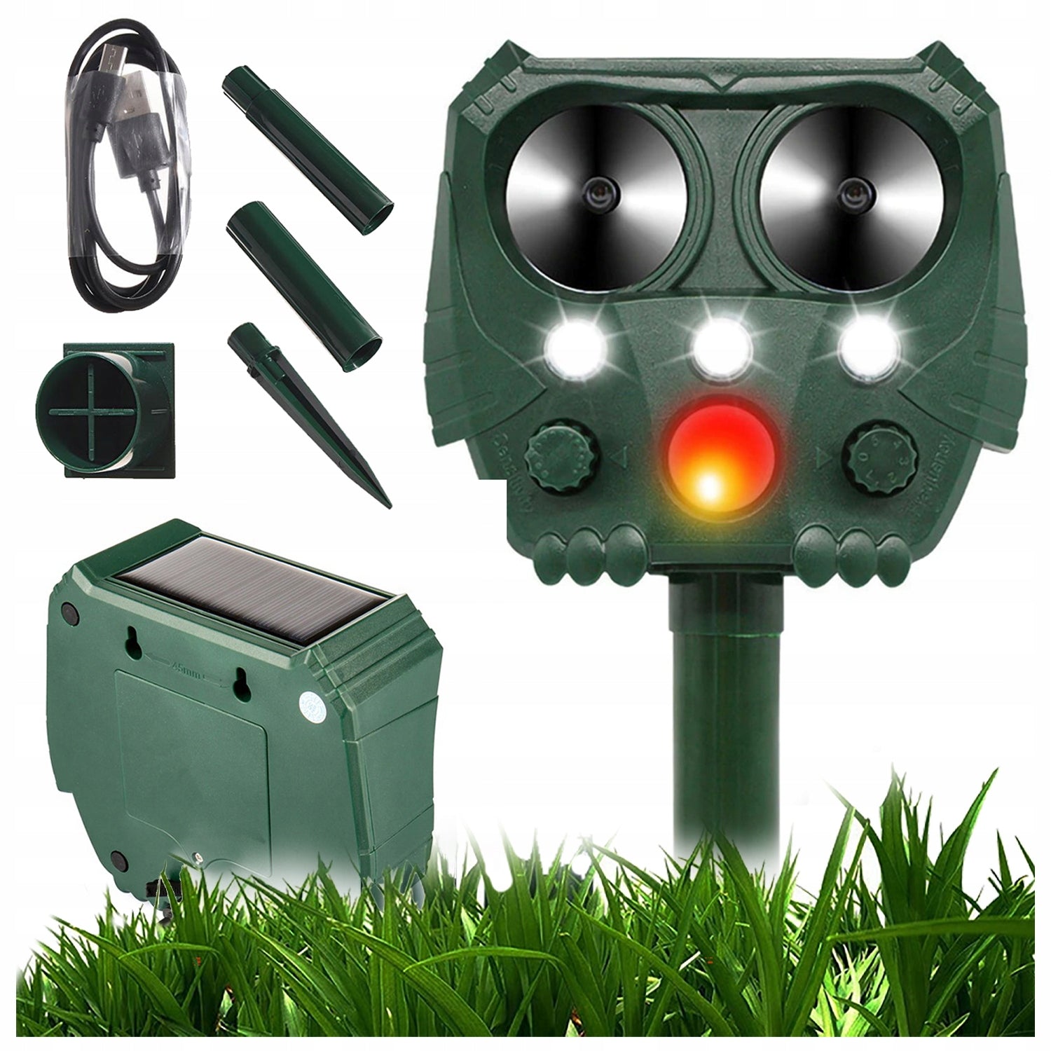 Animal Removal Cat Dogs Wild Kun Solar LED Motion Sensor Packaging status original