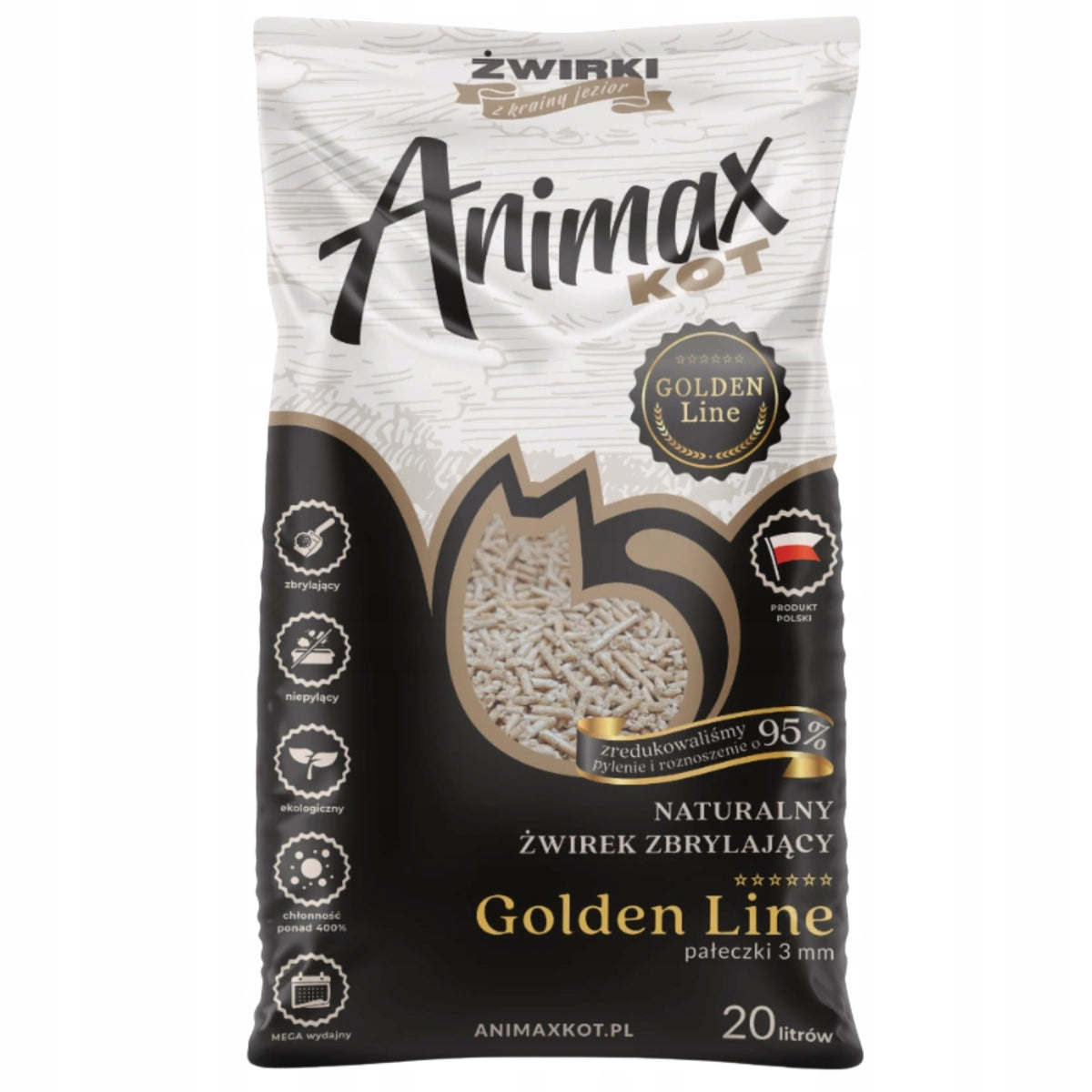 Animax clumping cat litter biodegradable pine straw 7L 4,5kg