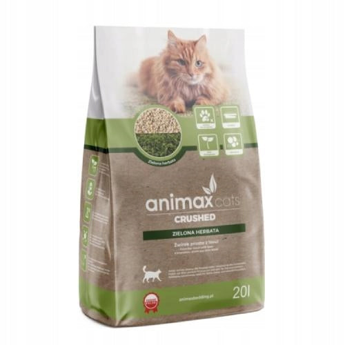 AnimaxKot Biodegradable clumping litter with green tea scent, 7 l