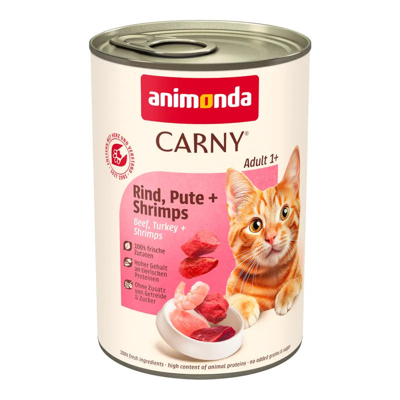 Animonda Carny Adult 400g Wet Cat Food Beef Turkey Shrimp