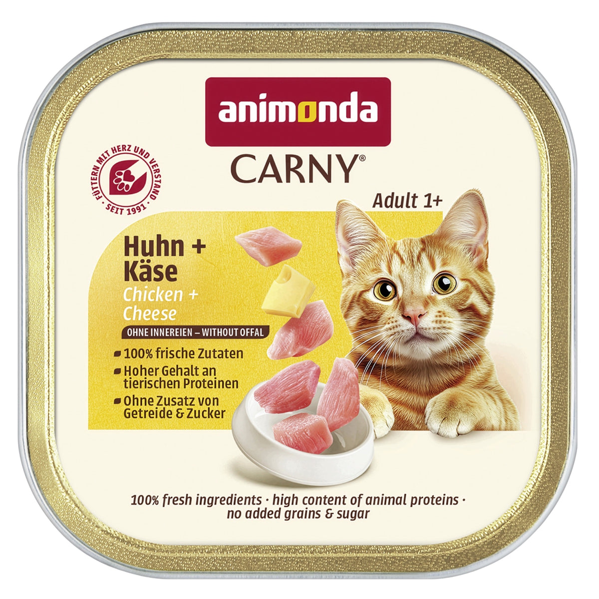 Animonda Carny Adult Cat Food Tray 85g - Chicken + Cheese