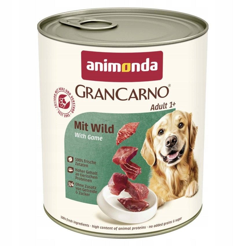 Animonda GranCarno Adult 800g Wet Dog Food with Venison