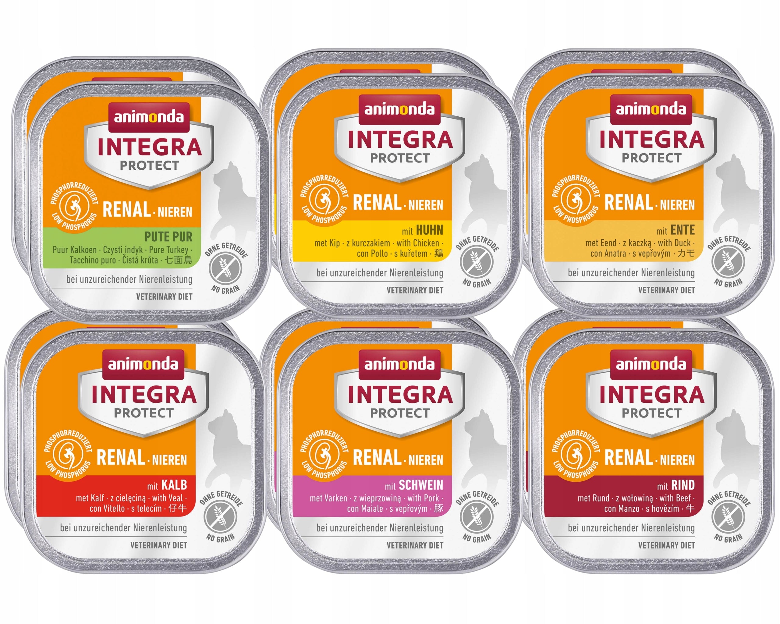 Animonda Integra Renal (Nieren) tray SET 12x100g – MIX of flavours