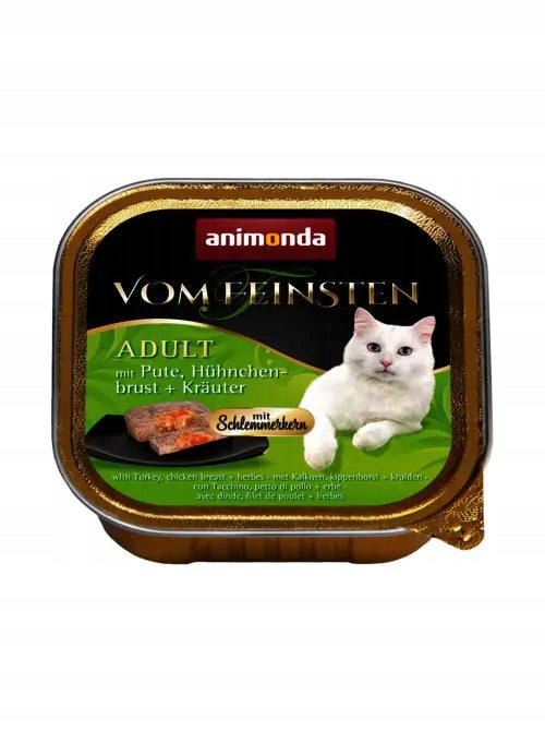 Animonda Vom Feinsten Adult 100g wet cat food turkey chicken herbs Brand Animonda