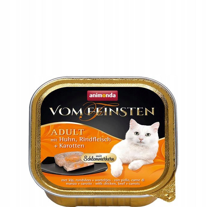 Animonda vom Feinsten Adult wet cat food chicken beef carrots 100g Manufacturer code 83262
