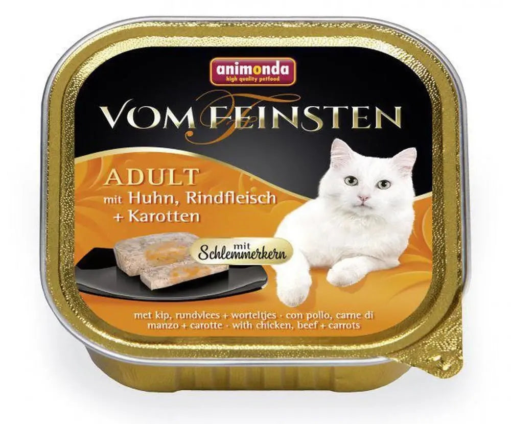 Animonda vom Feinsten Adult wet cat food chicken beef carrots 100g