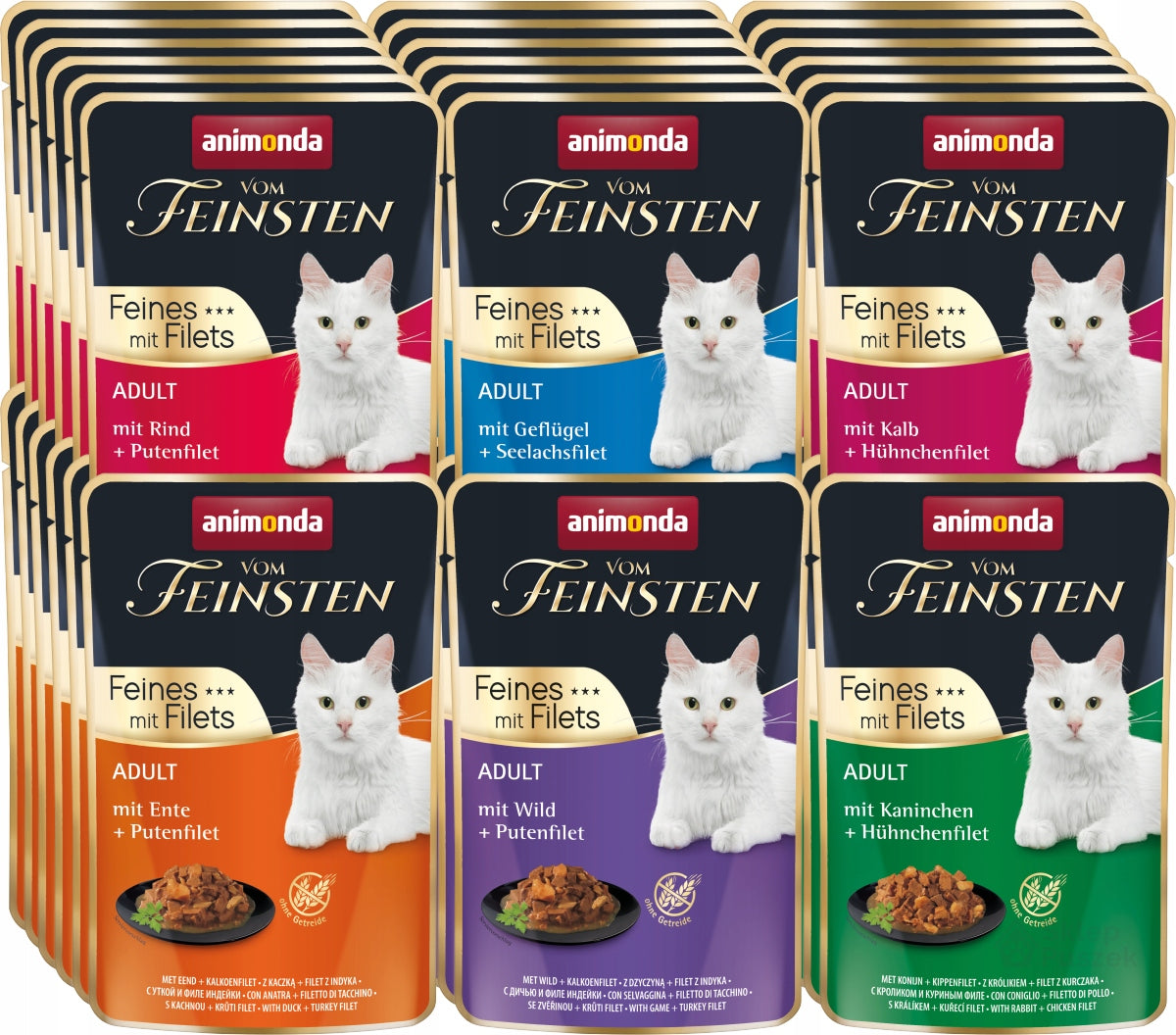 Animonda vom Feinsten Feines mit Filets SET 36x85g – MIX of flavours