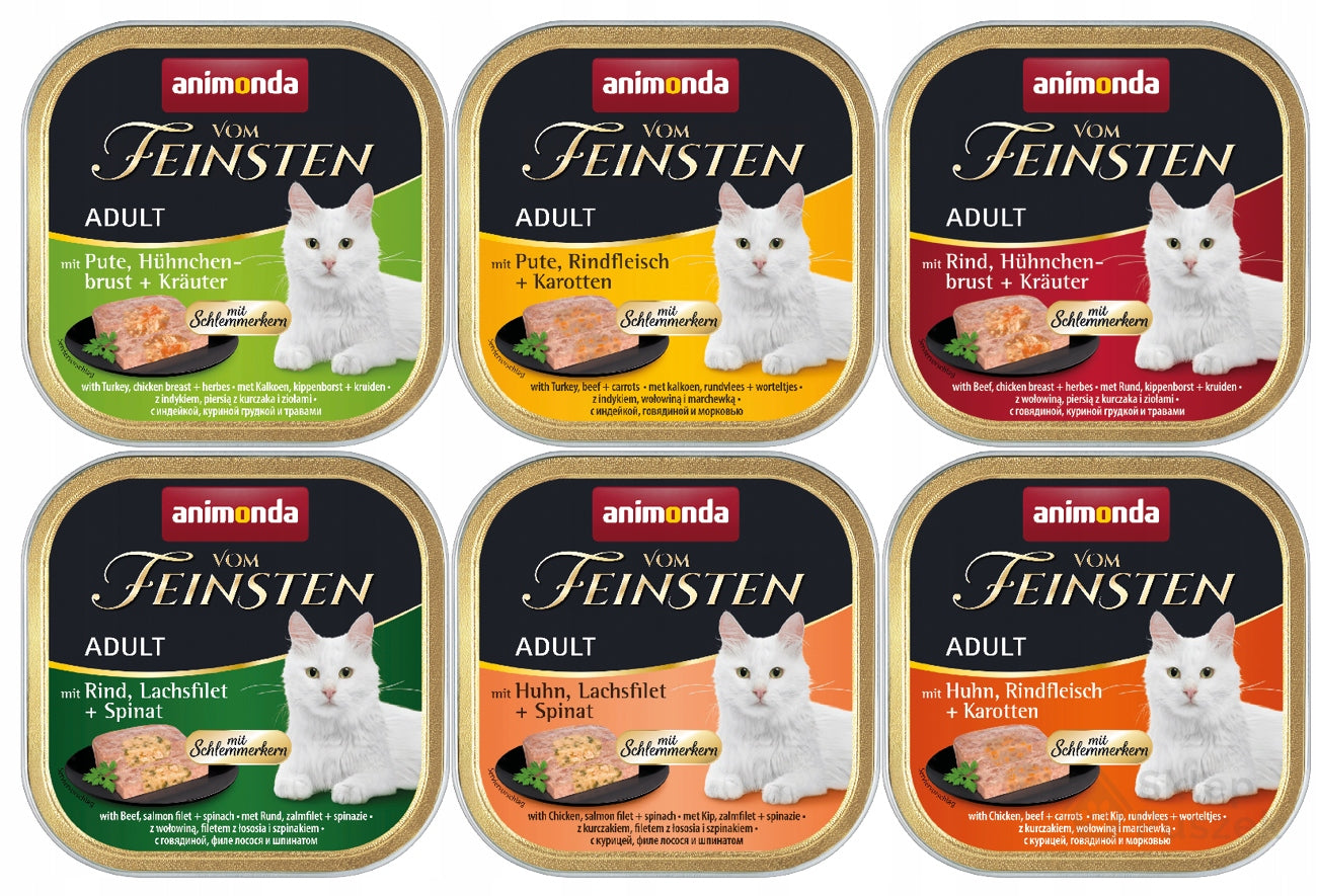 Animonda vom Feinsten WITH STUFFING Adult tray SET 12x100g – MIX OF flavours