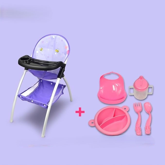 Anivia Baby Doll Highchair - Purple, for 16" Dolls Packaging status original